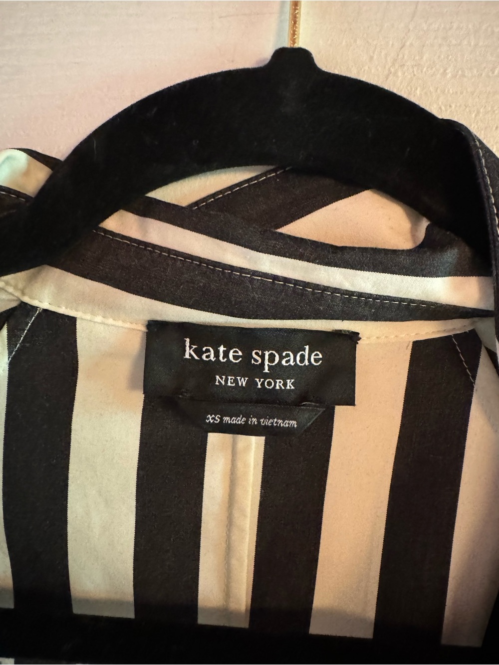 Kate Spade Terrace Striped Tie-Waist Midi Dress Size XS - Picture 6 of 6